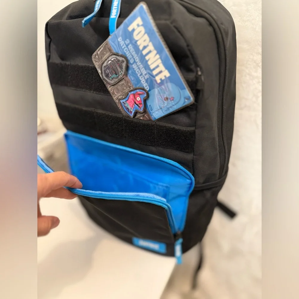 Fortnite Black Backpack With Blue Accents - Picture 8 of 10